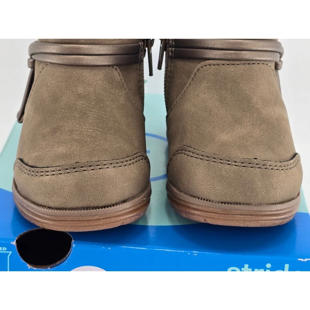 Stride Rite Shania Boots Little Kid 4M Taupe Machine Washable - New